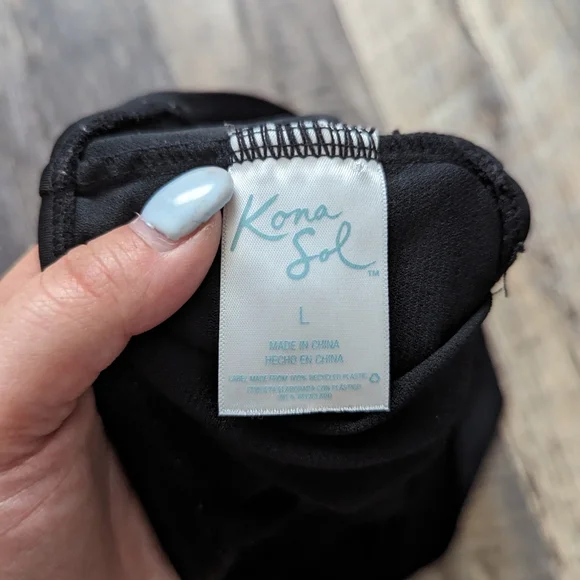 Kona Sol Waffle Print Swimsuit - Picture 7 of 10